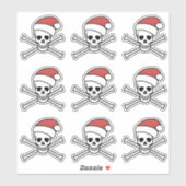 Jolly Roger poison skull en botten pirate santa Sticker (Vel)