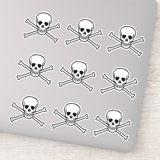 Jolly Roger poison skull en botten pirate Sticker (Detail)