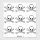 Jolly Roger poison skull en botten pirate Sticker (Vel)