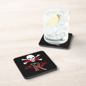 Jolly Roger R Monogram Initiaal Bier Onderzetter (Rechterzijde)