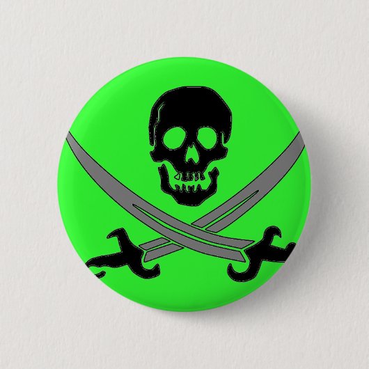 Jolly Roger Ronde Button 5,7 Cm (Voorkant)
