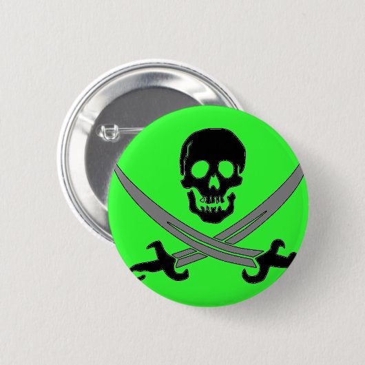 Jolly Roger Ronde Button 5,7 Cm (Voorkant /achterkant)