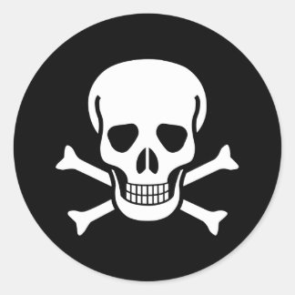 Jolly Roger Ronde Sticker