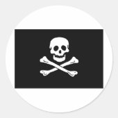 jolly roger ronde sticker (Voorkant)