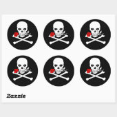 Jolly Roger (Roos) Sticker (Vel)
