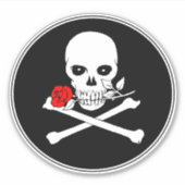 Jolly Roger (Roos) Vinyl Sticker (Voorkant)