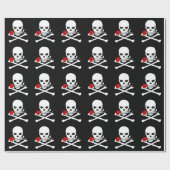 Jolly Roger (Roos) Wrapping Paper Cadeaupapier (Vlak)