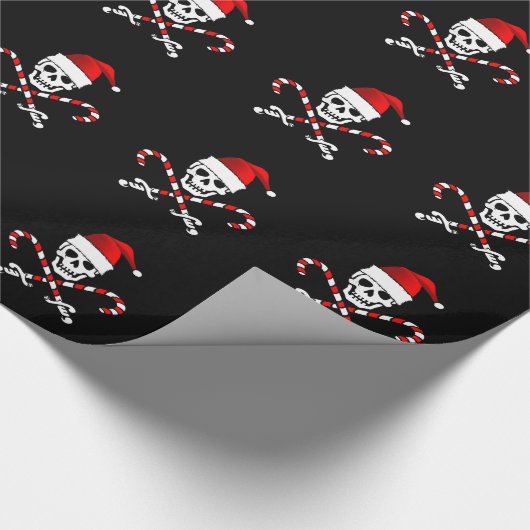 Jolly Roger Santa Wrapping Paper Cadeaupapier (Hoek)