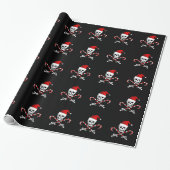 Jolly Roger Santa Wrapping Paper Cadeaupapier (Uitgerold)