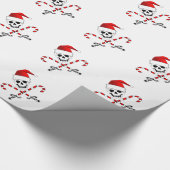 Jolly Roger Santa Wrapping Paper Cadeaupapier (Hoek)