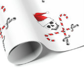 Jolly Roger Santa Wrapping Paper Cadeaupapier (Rol Hoek)
