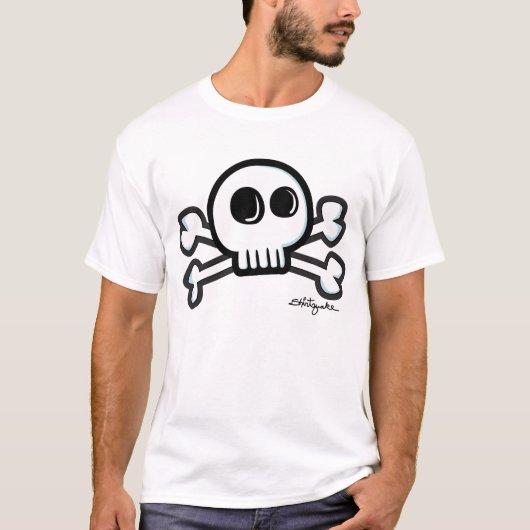 Jolly Roger - schedel en Botten T-shirt (Voorkant)