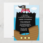 Jolly roger ship pirate verjaardagsfeestdag kaart (Voorkant / Achterkant)