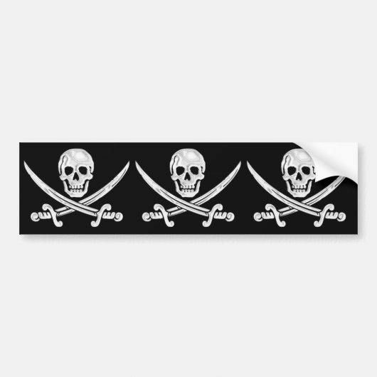 Jolly Roger Skull Bumpersticker (Voorkant)
