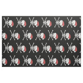jolly roger skull en botten santa stof (Fat Quarter)