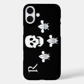 JOLLY ROGER SKULL EN DRIE LILIES FLAG MONOGRAM Case-Mate iPhone CASE (Achterkant)
