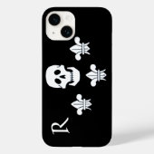 JOLLY ROGER SKULL EN DRIE LILIES FLAG MONOGRAM Case-Mate iPhone CASE (Achterkant)