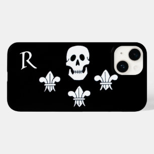 JOLLY ROGER SKULL EN DRIE LILIES FLAG MONOGRAM Case-Mate iPhone CASE