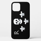 JOLLY ROGER SKULL EN DRIE LILIES FLAG MONOGRAM Case-Mate iPhone CASE (Achterkant)