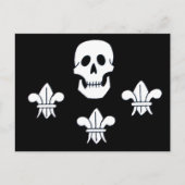 JOLLY ROGER SKULL EN DRIE LILILIES FLAG BRIEFKAART (Voorkant)