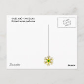 JOLLY ROGER SKULL EN DRIE LILILIES FLAG BRIEFKAART (Achterkant)
