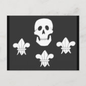 JOLLY ROGER SKULL EN DRIE LILILIES FLAG BRIEFKAART (Voorkant)