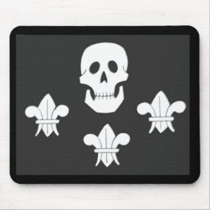 JOLLY ROGER SKULL EN DRIE LILILIES FLAG MUISMAT