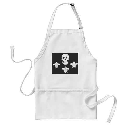 JOLLY ROGER SKULL EN DRIE LILILIES FLAG STANDAARD SCHORT (Voorkant)