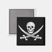 Jolly Roger Skull Magneet (Voorkant / Achterkant)