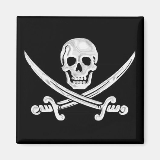 Jolly Roger Skull Magneet (Voorkant)