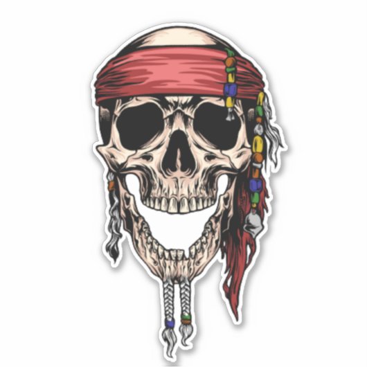 Jolly Roger Skull Sticker (Voorkant)
