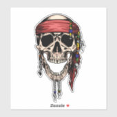 Jolly Roger Skull Sticker (Vel)