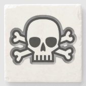 Jolly Roger Stenen Onderzetter (Voorkant)