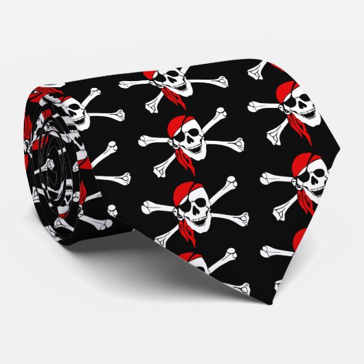 Jolly Roger Stropdas (Opgerold)
