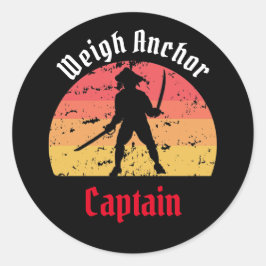 Jolly Roger Sunset Ronde Sticker