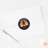 Jolly Roger Sunset Ronde Sticker (Envelop)