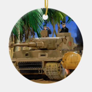 JOLLY ROGER TIGER TANK. KERAMISCH ORNAMENT