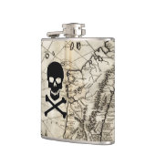 Jolly Roger Treasure Flask Heupfles (Links)