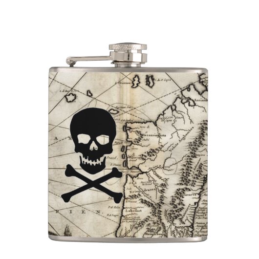 Jolly Roger Treasure Flask Heupfles (Voorkant)