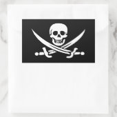 Jolly Roger van Calico Jack Rechthoekige Sticker (Tas)