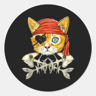 Jolly Roger-vlag Schedel en gekruiste botten - Gra Ronde Sticker