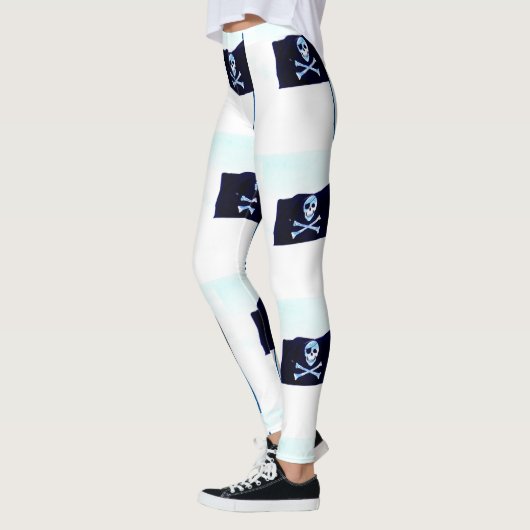 jolly roger vlag wit leggings (Links)