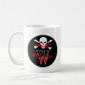 Jolly Roger W Initiaal Monogram Koffiemok (Links)