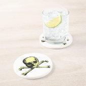 Jolly Roger Zandsteen Onderzetter (Zijkant)