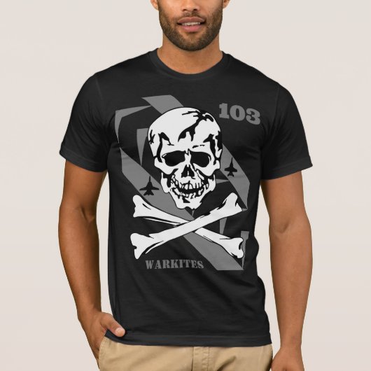 Jolly Rogers 103 b&w T-shirt (Voorkant)