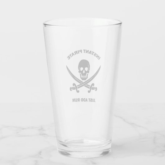 Jolly Rogers Instant Pirate Add Rum Glass Glas (Achterkant)