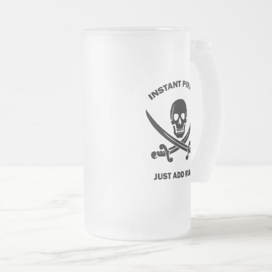 Jolly Rogers Instant Pirate Add Rum Matglas Bierpul (Voorkant rechts)