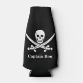 Jolly Rogers Pirate Captain Custom Flesjeskoeler (Voorkant)