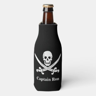 Jolly Rogers Pirate Captain Custom Flesjeskoeler