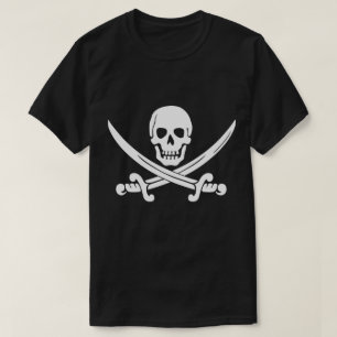 Jolly Rogers Pirate Mannen Black T-shirt